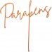 Topo Bolo Parabéns Elegance Laranja