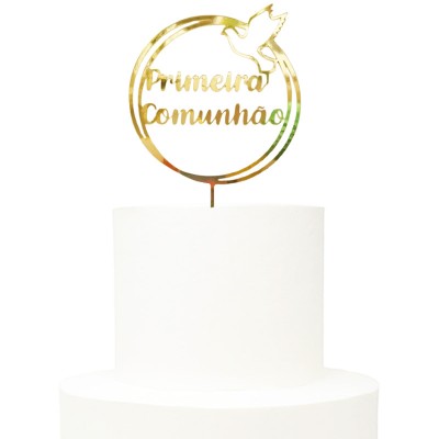 Topo Dourado Primeira Comunhão