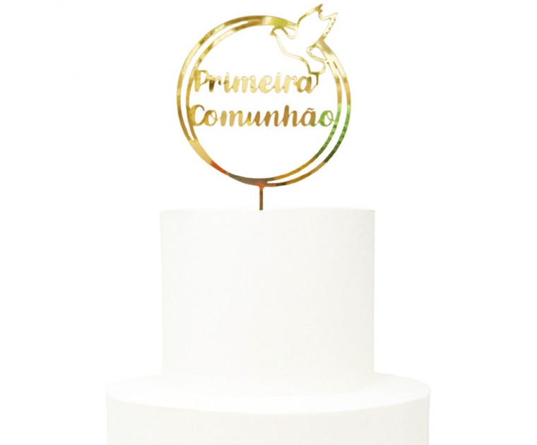 Topo Dourado Primeira Comunhão