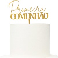 Topo Primeira Comunhão Dourado