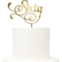Topo Sixty Acrílico Dourado