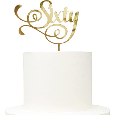 Topo Sixty Acrílico Dourado