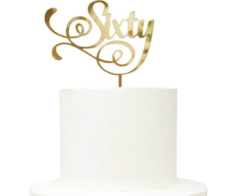Topo Sixty Acrílico Dourado