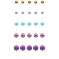 Conjunto Esferas Violeta, Rosa & Azul