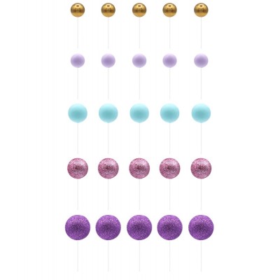 Conjunto Esferas Violeta, Rosa & Azul