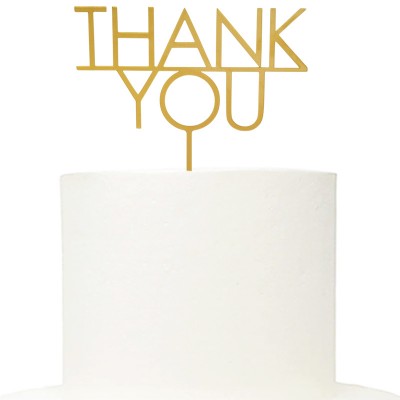 Topo Bolo Acrílico Thank You Topo Bolo Acrílico Thank You