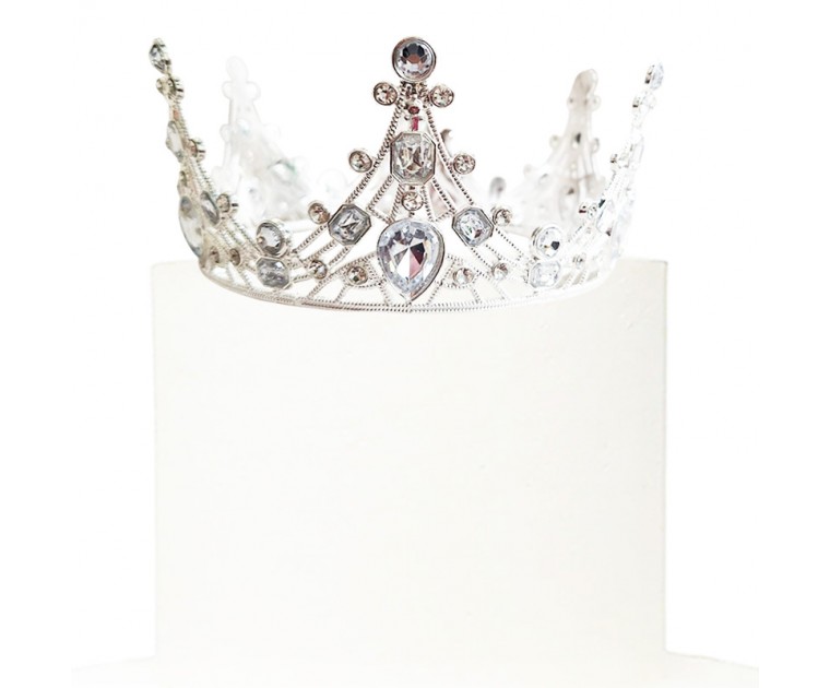 Tiara Prata com Pedras