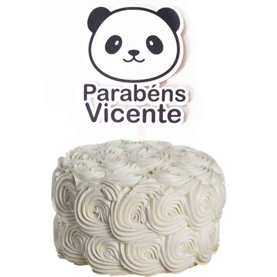 Topo Panda Personalizável 