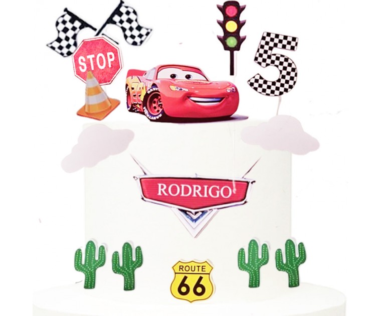 Topo Personalizável Mcqueen ***