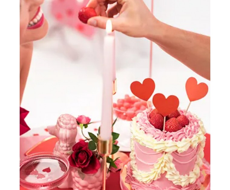 Toppers Cupcake Corações Vermelhos