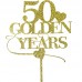 Topo Acrílico Dourado Glitter 50