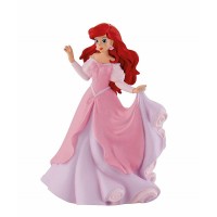 Boneco Decorativo /Topo Bolo Princesa Ariel Vestido Rosa