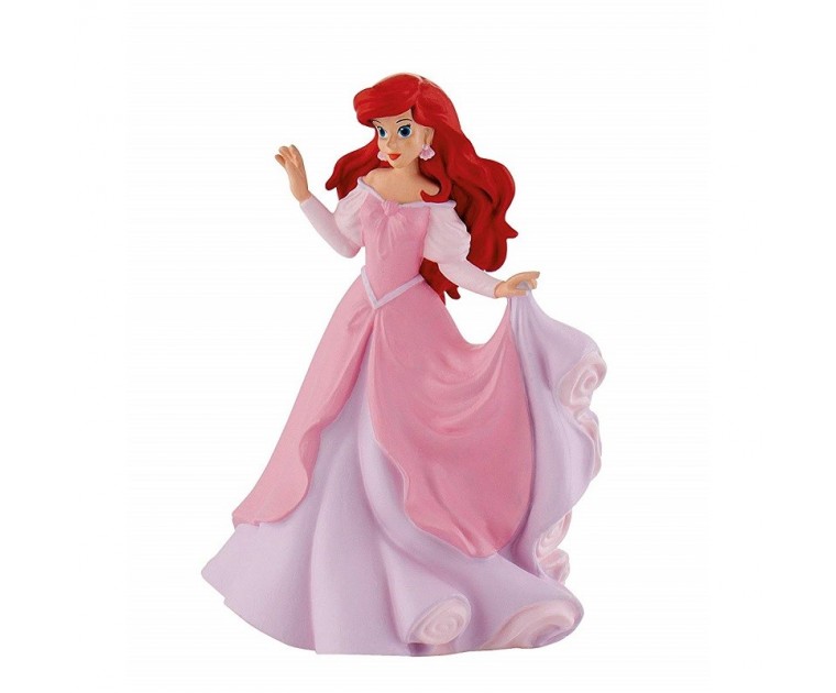 Boneco Decorativo /Topo Bolo Princesa Ariel Vestido Rosa