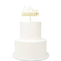 Topo Acrílico O nosso Casamento