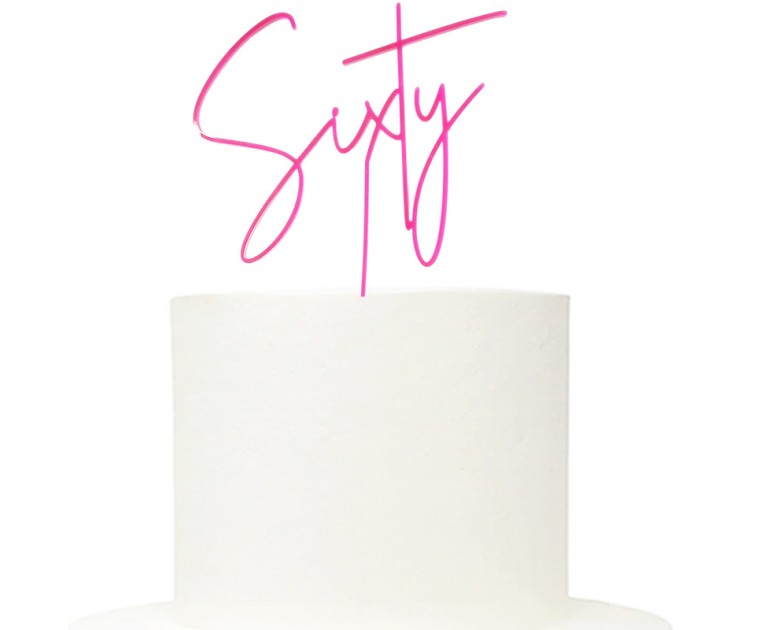 Topo Sixty Acrílico Rosa