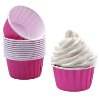 Formas Cup Cakes Rosa Forte Forneáveis