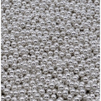 Pérolas Metalizadas Prata  6mm