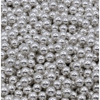 Pérolas Metalizadas Prata 10 mm
