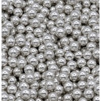 Pérolas Metalizadas Prata 14 mm