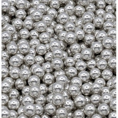 Pérolas Metalizadas Prata 14 mm