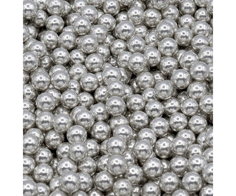 Pérolas Metalizadas Prata 14 mm