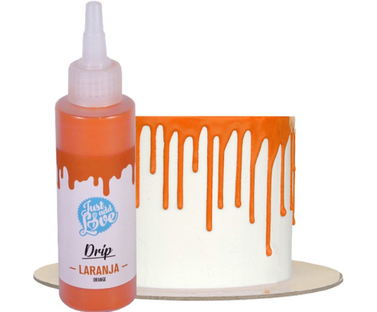 Drip Chocolate Laranja para Bolos