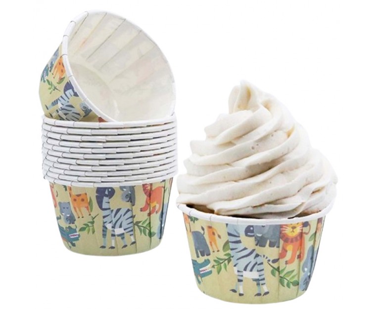 24 Formas Cup Cakes Animais Selva  