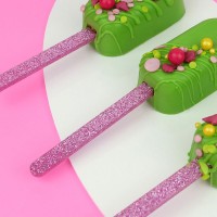 Sticks Popsicles Glitter Rosa