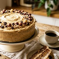 Preparado Bolo de Avelã e Café