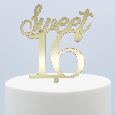 Topo Acrílico Sweet 16 