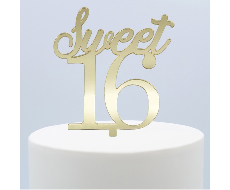 Topo Acrílico Sweet 16 