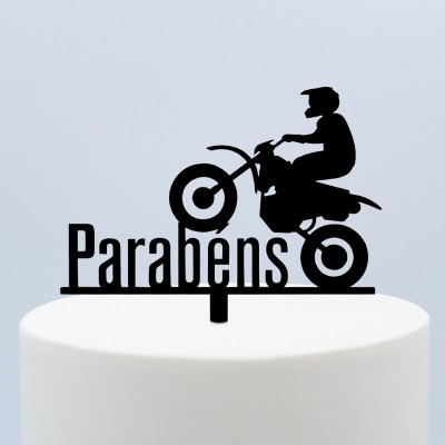 Topo Bolo Parabéns Motocross