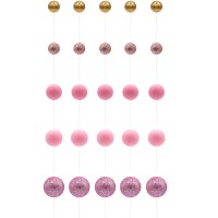 Conjunto 50 Esferas Rosa & Ouro