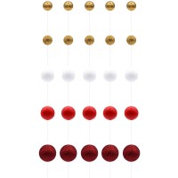 Conjunto Esferas Vermelho & Ouro