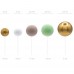 Conjunto Esferas Verde, Bege & Ouro