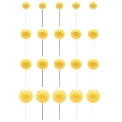 Conjunto 20 Esferas Decoração Amarelas