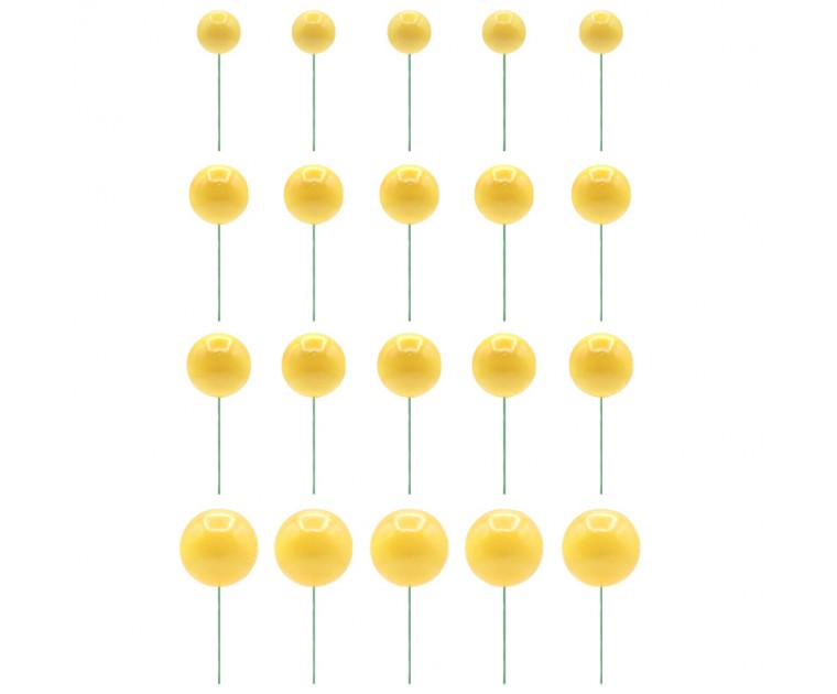 Conjunto 20 Esferas Decoração Amarelas
