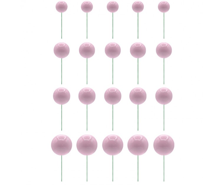 Conjunto 20 Esferas Decoração Rosa Bebé