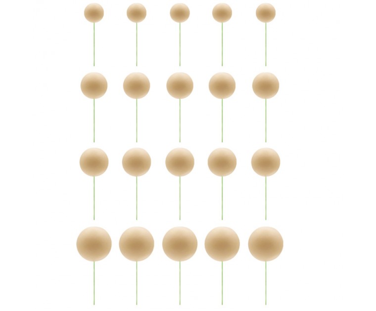 Conjunto 20 Esferas Decoração Bege