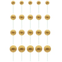 Conjunto 20 Esferas Glitter Ouro