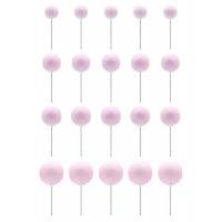 Conjunto 20 Esferas Rosa Bebé Glitter