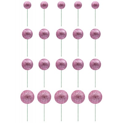 Conjunto 20 Esferas Rosa Glitter