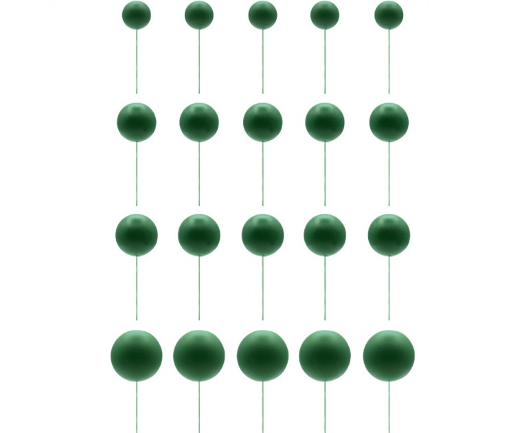 Conjunto 20 Esferas Verde Escuro