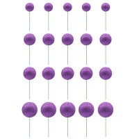 Conjunto 20 Esferas Glitter Violeta