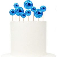 Topo Bolas Espelho Azul Escuro