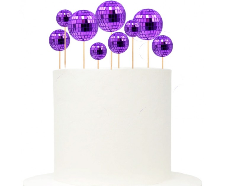 Topo Bolas Espelhos Violeta