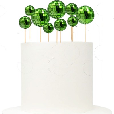 Topo Bolas Espelhos Verde