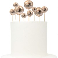 Topo Bolas Espelho Rose Gold