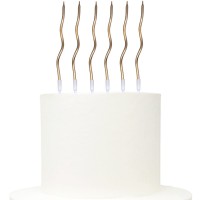 6 Velas Retorcidas Bronze 14 cms