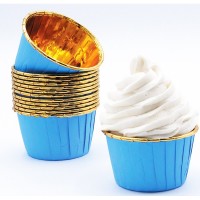 24 Formas Cup Cakes Azul Escuro & Ouro 24 Formas Cup Cakes Azul Escuro & Ouro